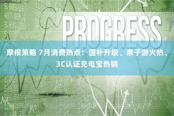 摩根策略 7月消费热点：国补升级、亲子游火热、3C认证充电宝热销